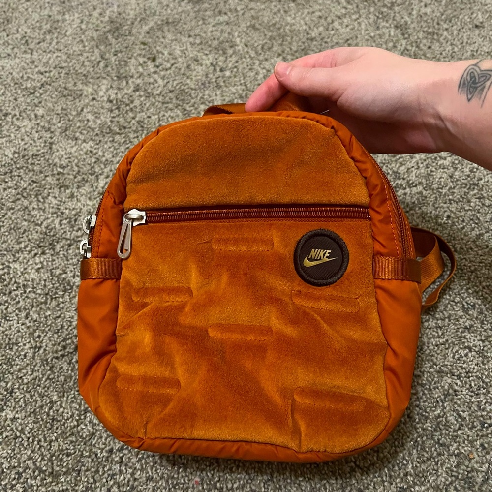 Nike burnt orange mini backpack